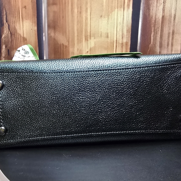 Coach Forest Green Tote with Scarf and Horse Charm - Picture 6 of 13